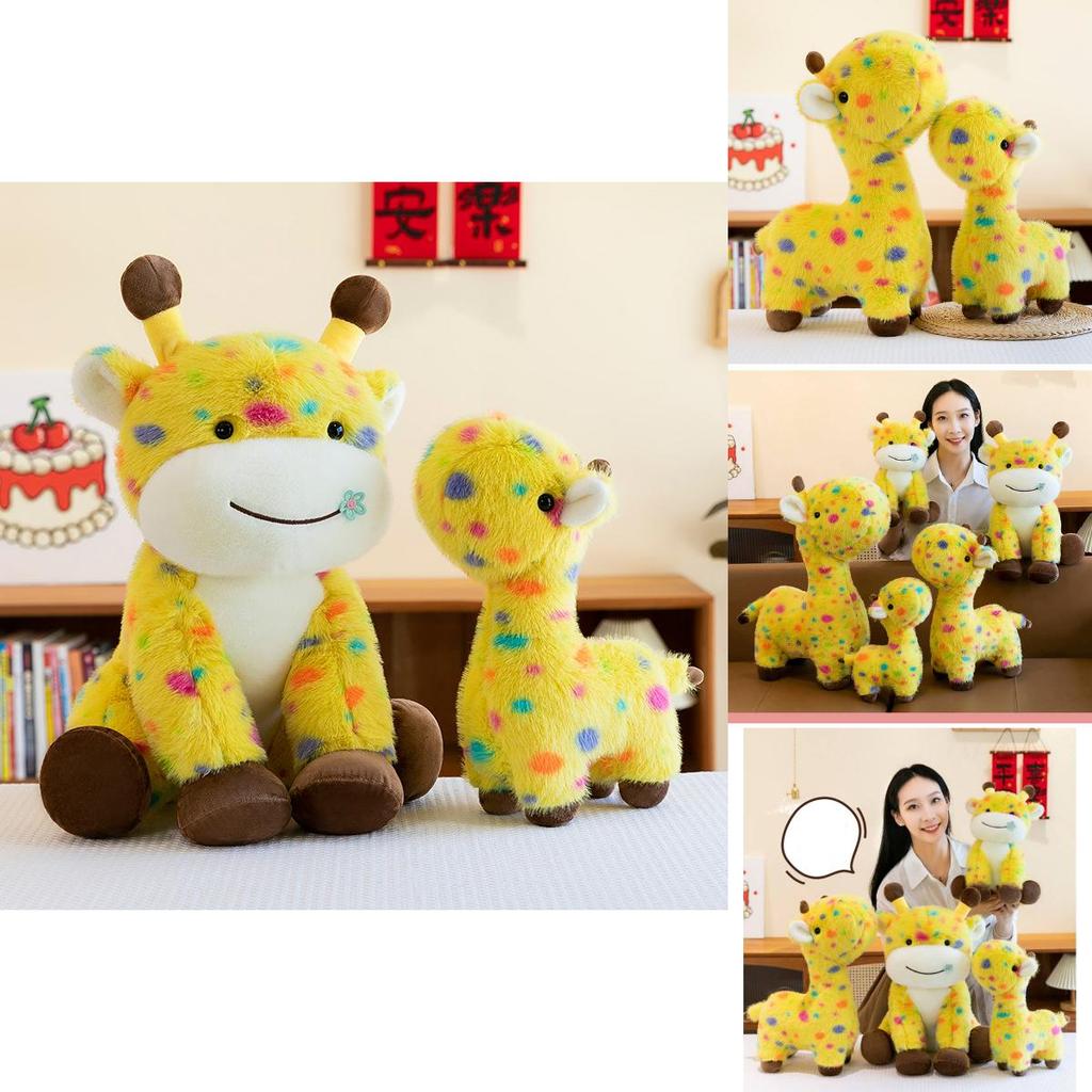 Adorable Colorful Polka Dot Plush Deer Toy Soft And Huggable Stuffed Animal For Kids