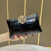 Luxury High-end 3D Embossing Women's Evening Bag Brand Design Diamond Flower Dinner Handbags Fashion Wedding Dress Crossbody Bag