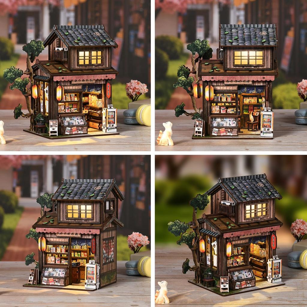 CRESYMME Miniature House Dollhouse Book Nook Kit Wooden DIY 3D Hobby Handmade Era General (Showa Store)