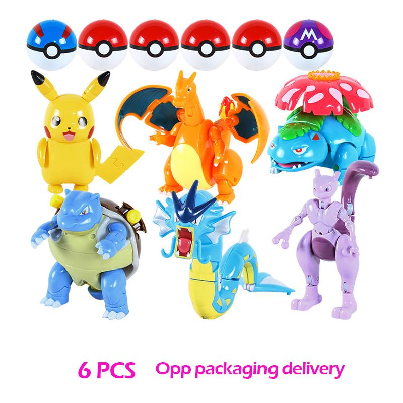 18 Style Pokemon Figures Playthings Elf Monsters Ball Figure Pikachu Gengar Pokeball Dragonite Snorlax Pokeball Action Figures Gift