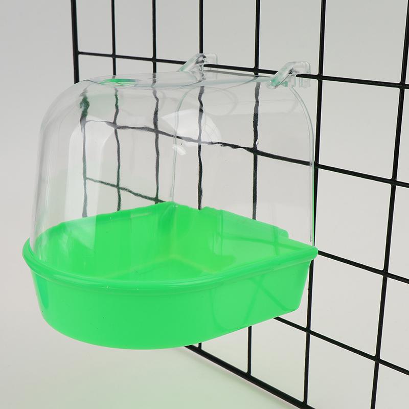 Pet Bird Bathtub Hanging Parrot Bathtub Bird Cage Accessories Bath Shower Box