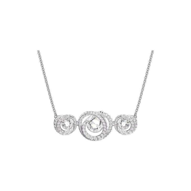 Swarovski Generation Crystal Rhodium Plated Necklace Women s 5636587