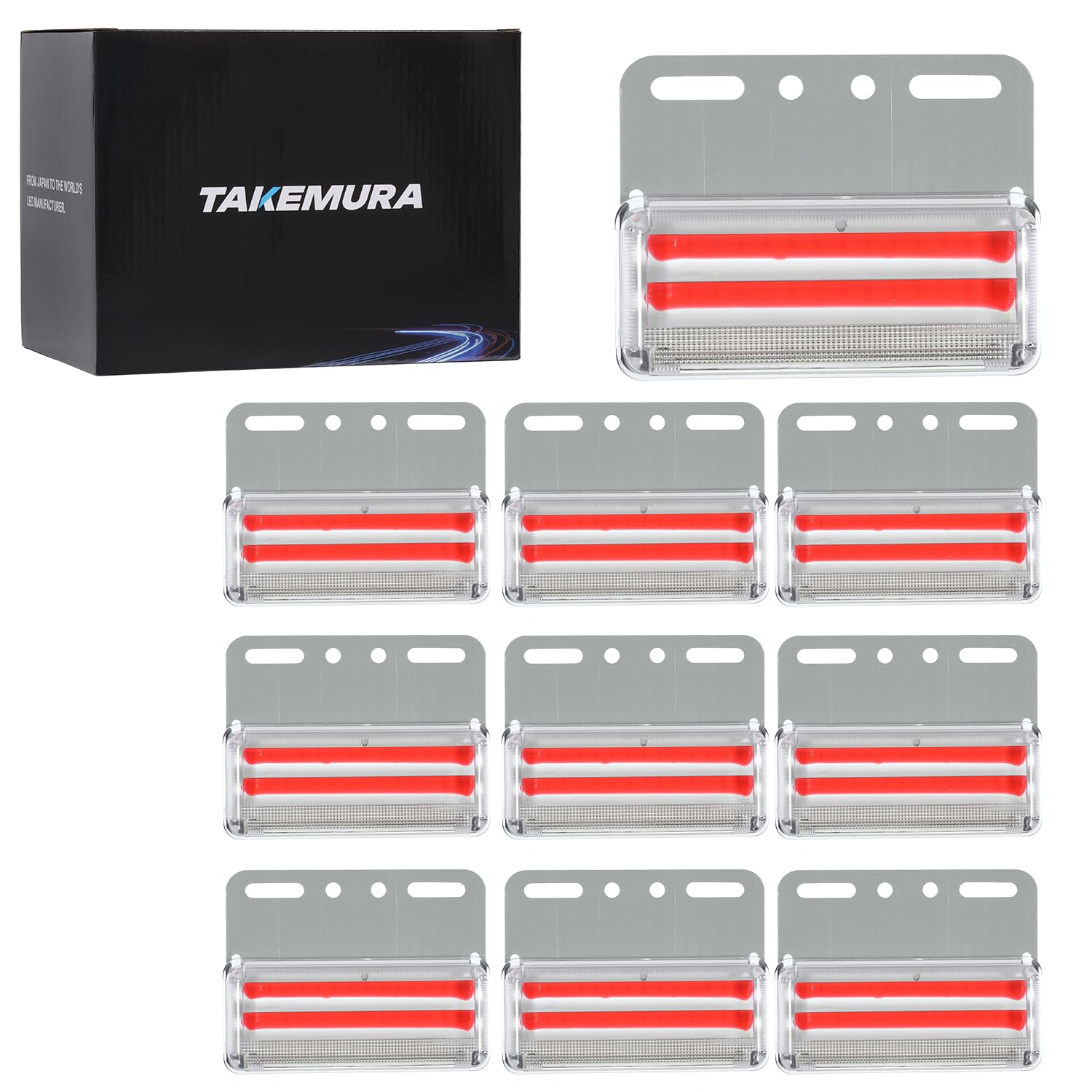 Takenous Takemura Shokai Светодиодный боковой габаритный фонарь Downlight Маркерная лампа 24 В красный