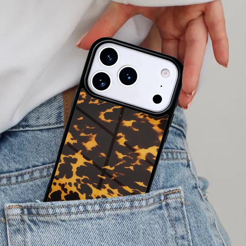 Dark Tortoise Pattern Phone Case for iPhone 16e 15 14 13 12 17 Pro Max Plus Air 17pro Cover Coque