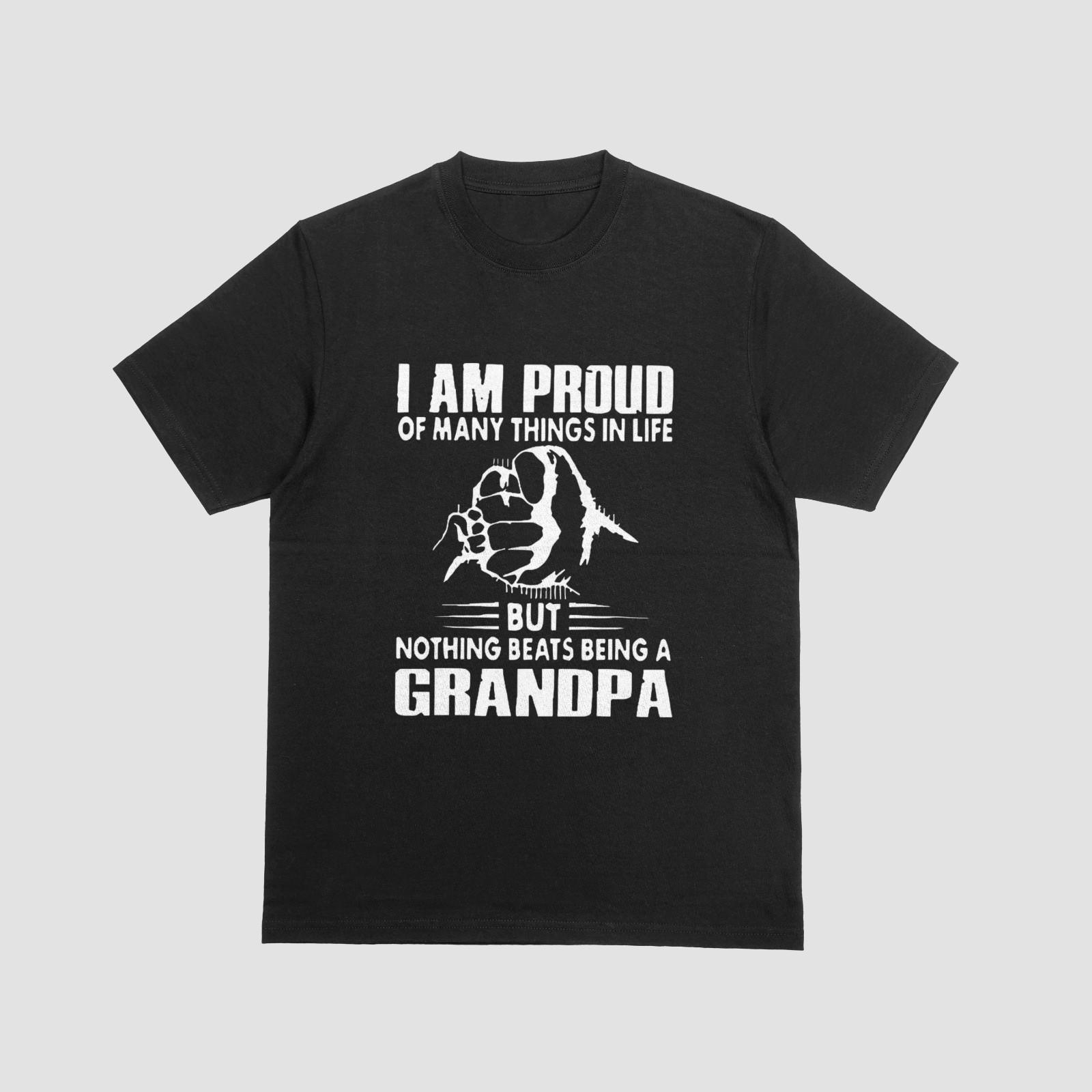 I Am Proud Grandpa Shirt Funny Grandpa Pride Gift T-Shirt M