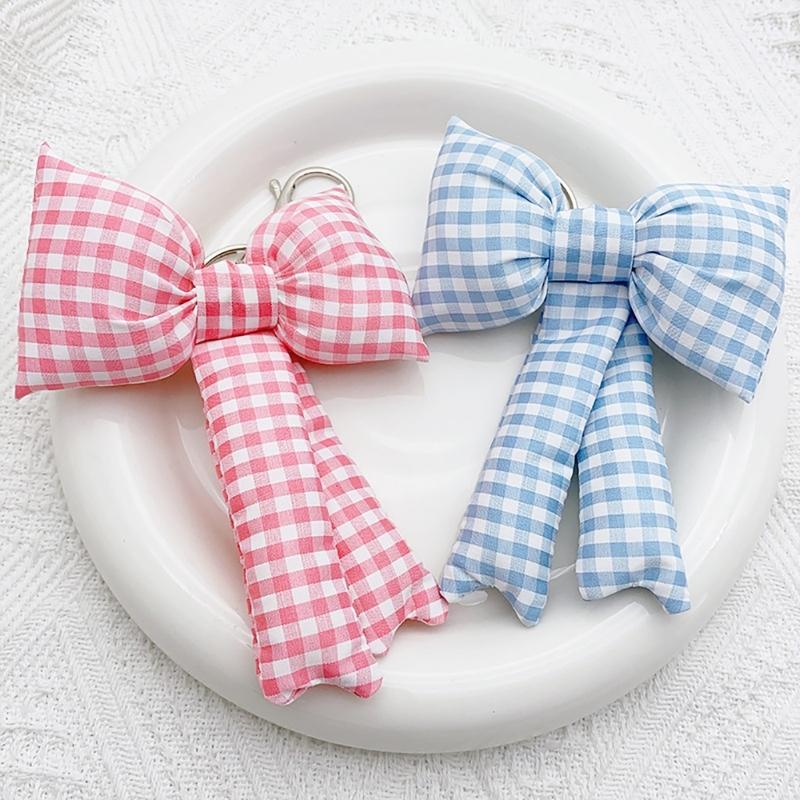 Bows Keychains for Women Cute Bowknot Beaded Keyring Charm Aesthetic Phone Chain Accessories Key Chain for Car Key