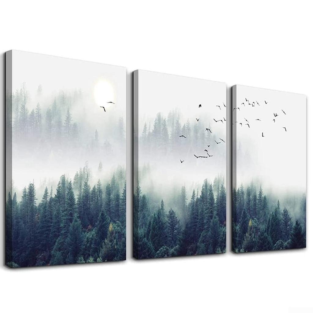 Living Room Three Piece Canvas Wall Art Bedroom Tree Wall Decoration Painting Without Frame Canvas Decoration