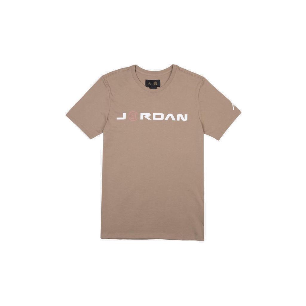 Air Jordan X CLOT Terracotta Warrior Sports Short-Sleeve T-Shirt Men Tops Khaki AR8390-202
