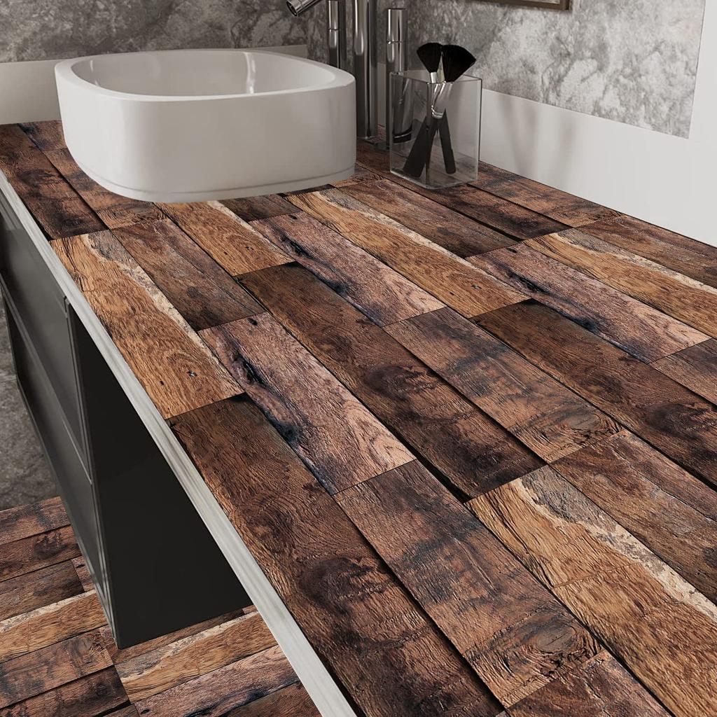 American Wood Grain Floor Sticker Thickened Matte Pvc Floor Sticker Home Renovation Sticker Wall Sticker Self-Adhesive
