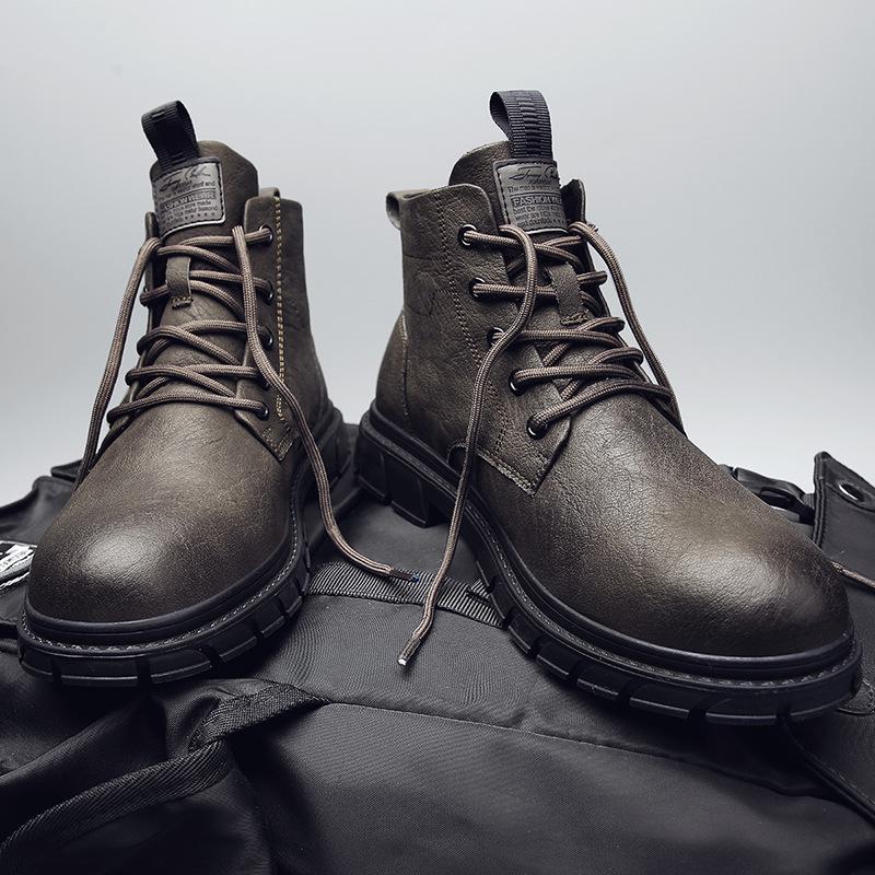 Martin Boots Autumn High-top Retro Men's Shoes Platform Men's Outdoor Wear-resistant Waterproof Mountaineering Tooling Boots