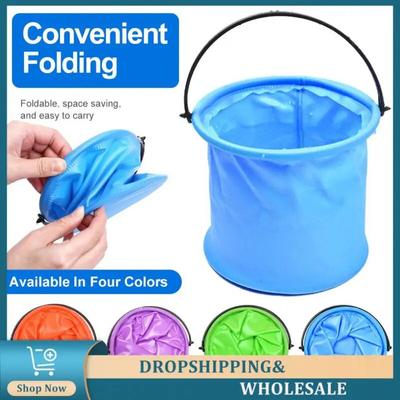 Catching Shrimp Bucket Waterproof Canvas Material Folding Design Simple Shape Outdoor Entertainment And Sports Fishing Supplies