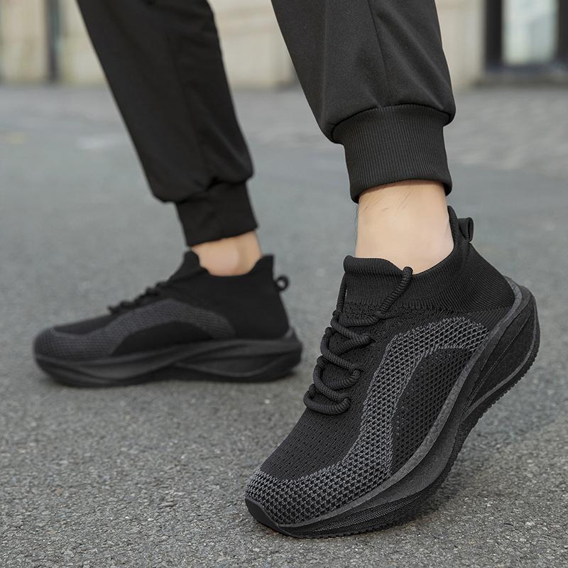 Elastic Anti Slip Sole Mesh Lined Men Summer Casual Running Footwear Vent Light Comfort For Indoor Outdoor Daily Walking