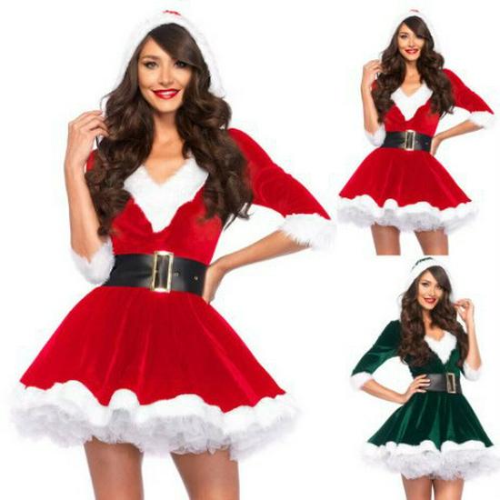 Women's European & American Christmas Performance Costumes - Holiday Dresses & Outfits