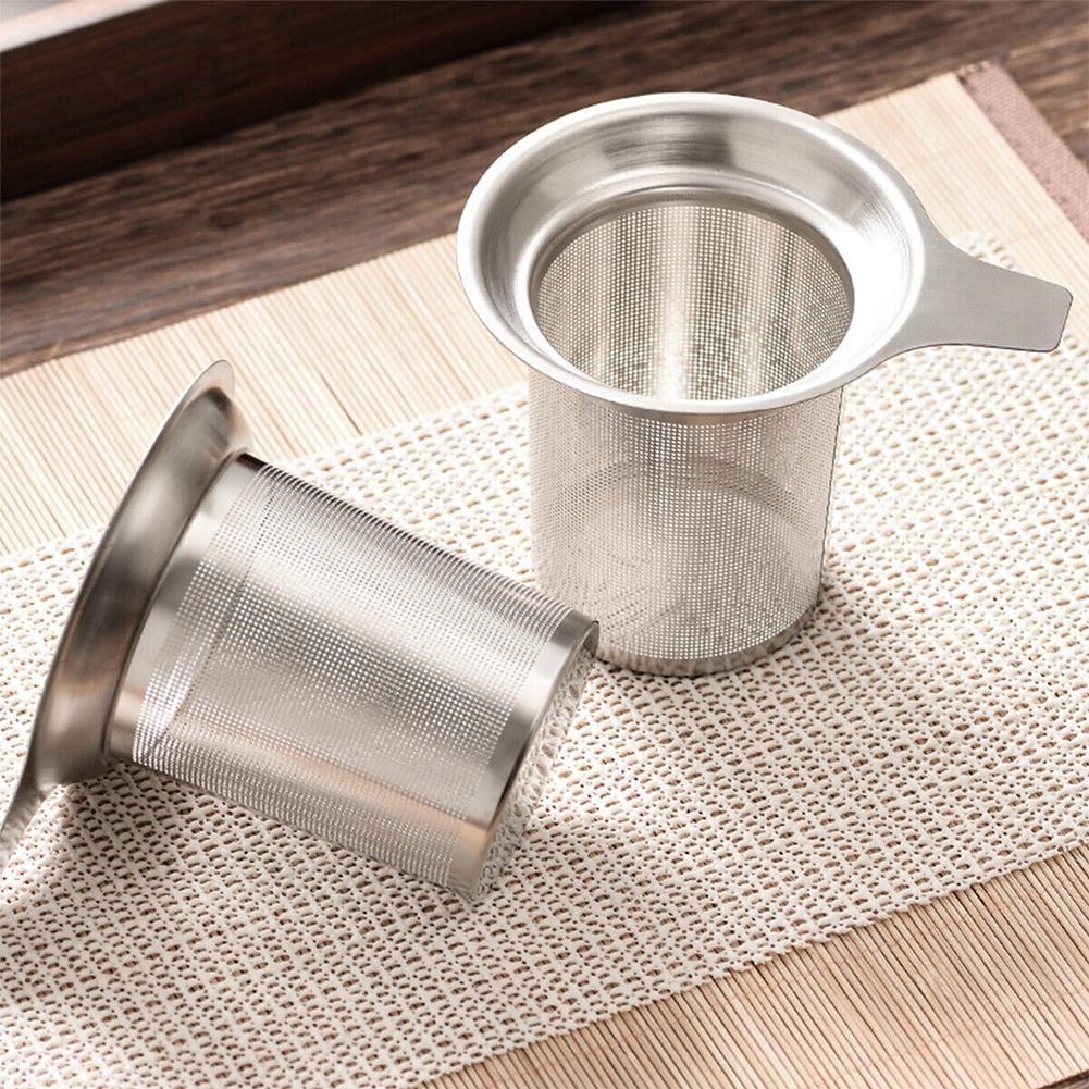 Tea Leak 8.8*7.5*5.6cm Easy Clean Humanized Handle Silver