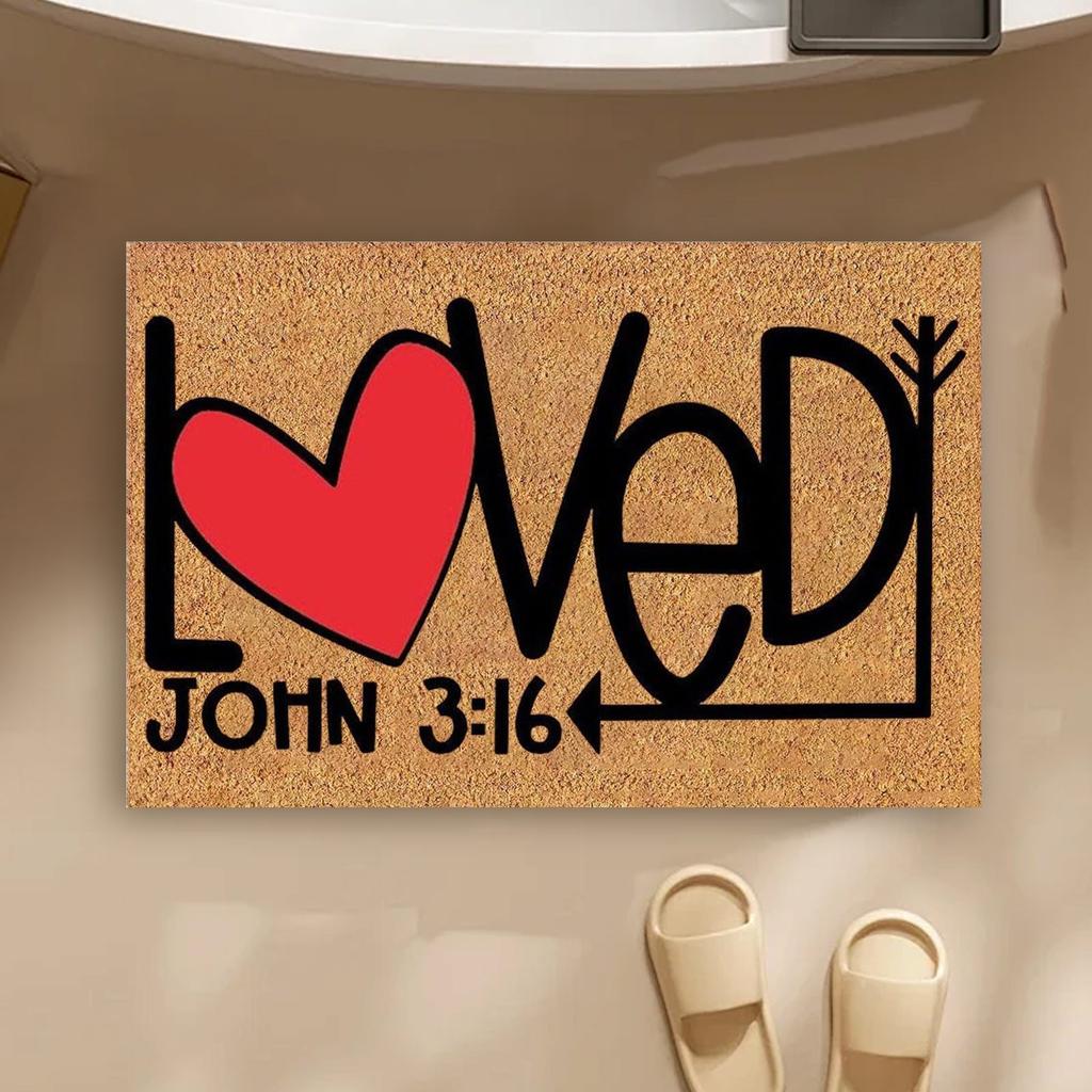 Valentine's Day Imitation Floor Mats Home Porch Entrance Door Mats Bathroom Foot Mats