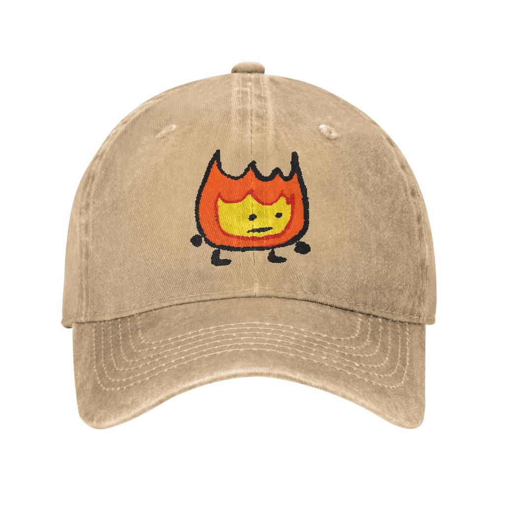 BFDI Firey Casual Baseball Cap For Unisex Men Spring Running Hippie Trucker Hat Fashion Adjustable Snapback Cap