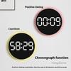 6672 Multifunctional Wall Clock Night Light Temperature Humidity Display Silent Electronic Clock