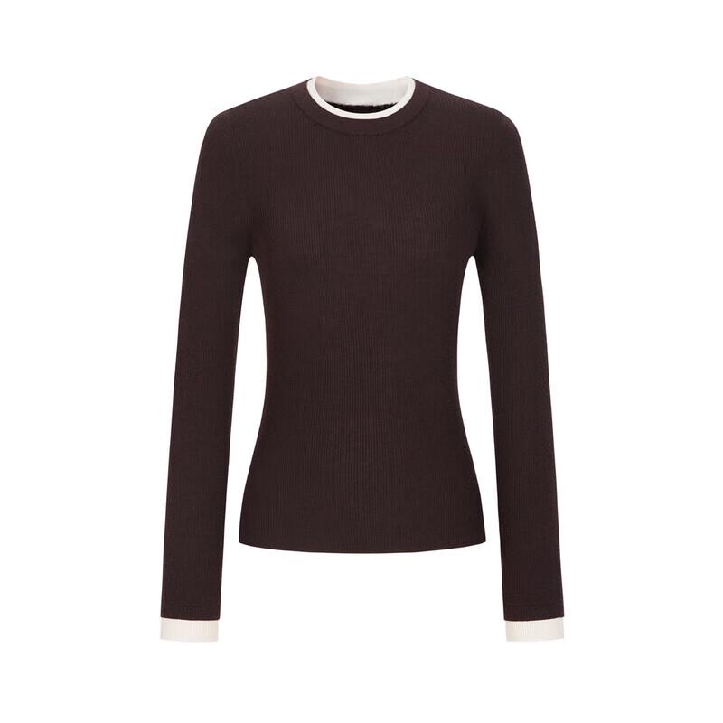 ANNACO Women's Cloud Wool Colorblock Knit Sweater