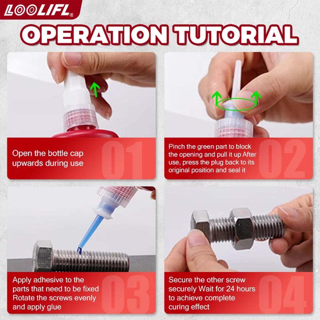 Threadlocker 222 242 243 263 271 272 290 Blue Screw Glues Thread Locking Agents Anaerobic Glue Anti-loose Fastening Sealant