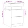LED Nightstands (2 pcs) Rustic Wood Look 35 x 39 x 55 cm Engineered Wood