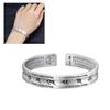 Engraved Cuff Bracelet Vintage Silver-Tone Alloy Wrist Bangle with Open Slip-On Design for Everyday Outfits and Casual Simple Gifting