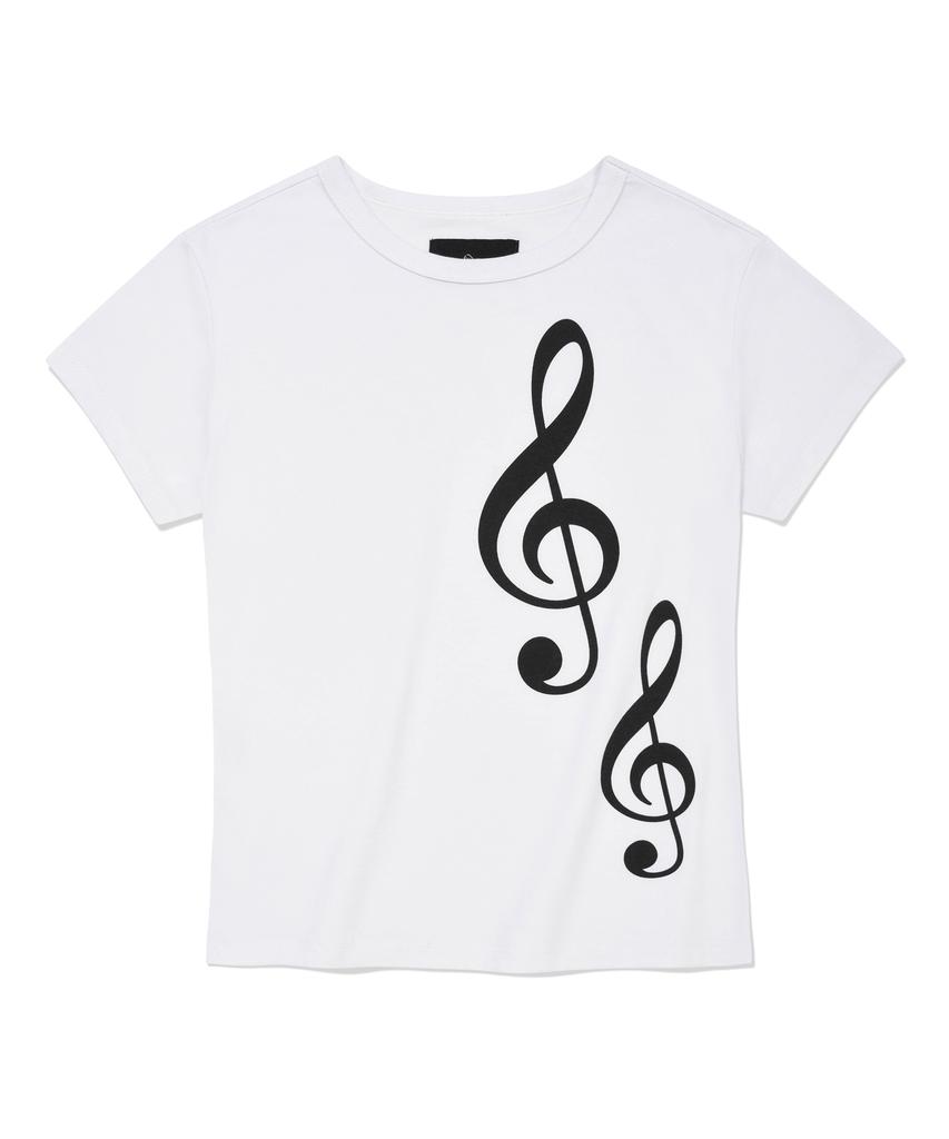 RETRIEVER CLUB Music Crop Tee [White]