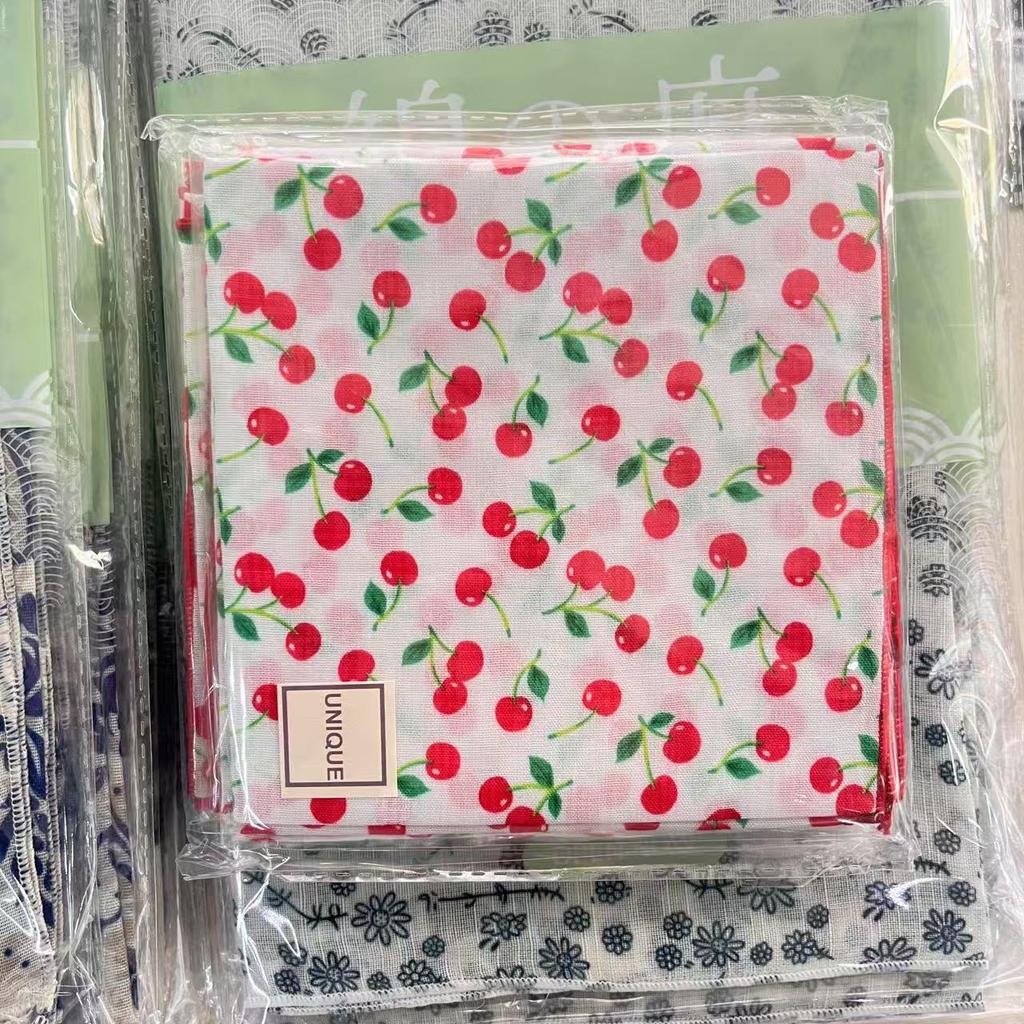 Silk Scarf Small Square Scarf Women'S Cotton And Linen Scarf Fresh Small Floral Encrypted Decorative Retro Headband Exquisite