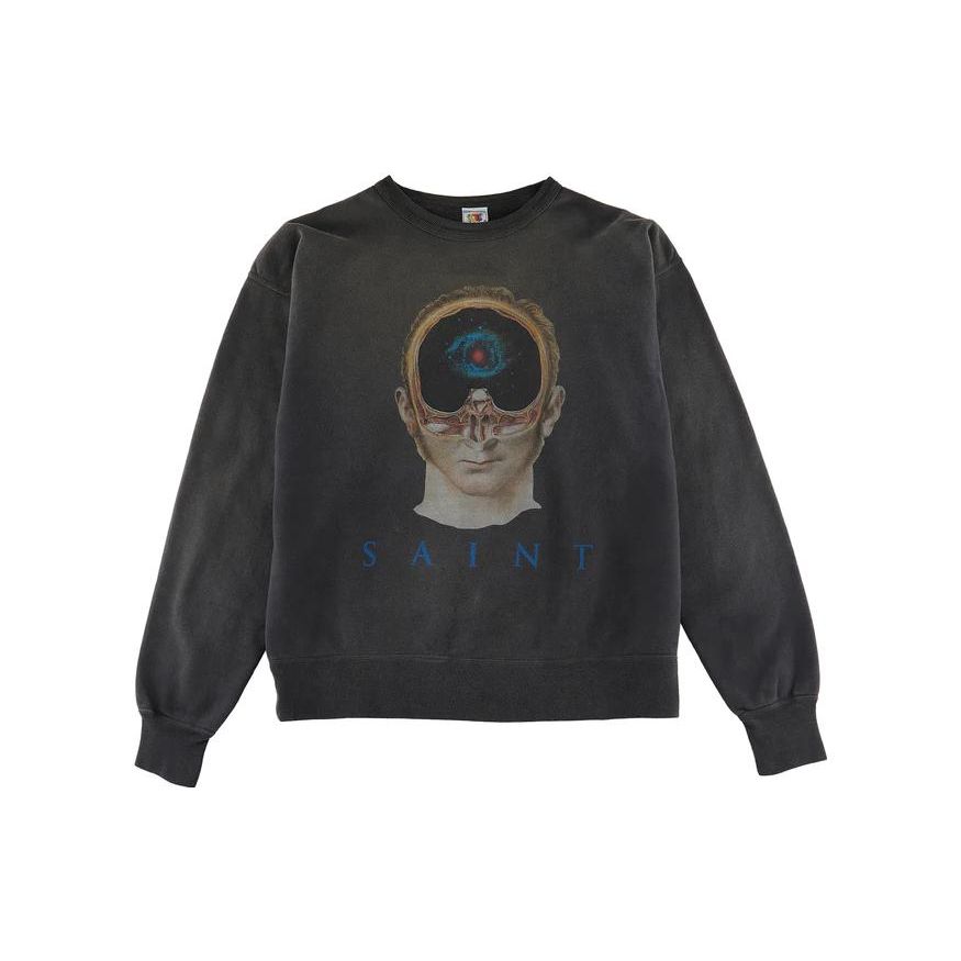 

Черные женские топы Saint Michael Face с круглым вырезом SM-A22-0000-016