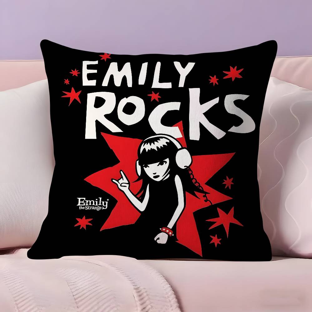 Comics E-Emily The S-Stranges Kissenbezug Ultraweiches Hautfreundliches Gewebe Wolkenähnlicher Komfort & Verdeckter Reißverschluss