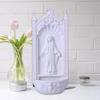 Resin Jesus Statue Virgin Mary Figurine Holy Water Tabletop Display Decorative Collection
