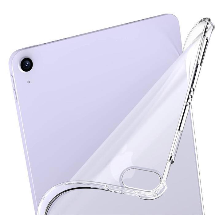 Case for iPad Air 11" M2 2024 - Phonillico - Shockproof - Soft TPU - Transparent - Purple