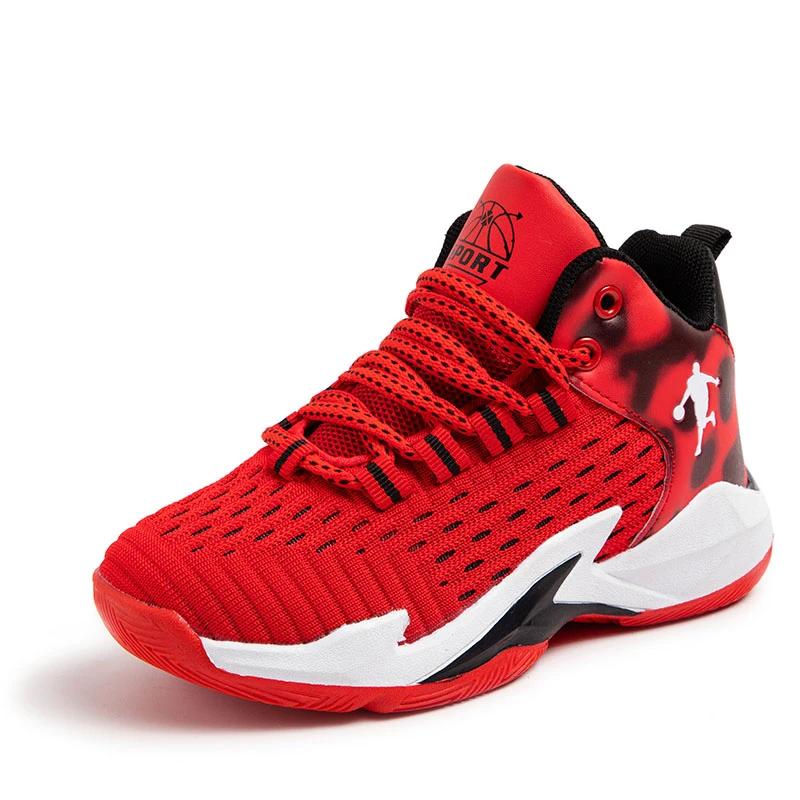 

Новые детские баскетбольные кроссовки для мальчиков Оригинальные Мужские Профессиональные Детские Дышащие Баскетбольные Ботинки Удобная Спортивная Амортизация Бренд 40