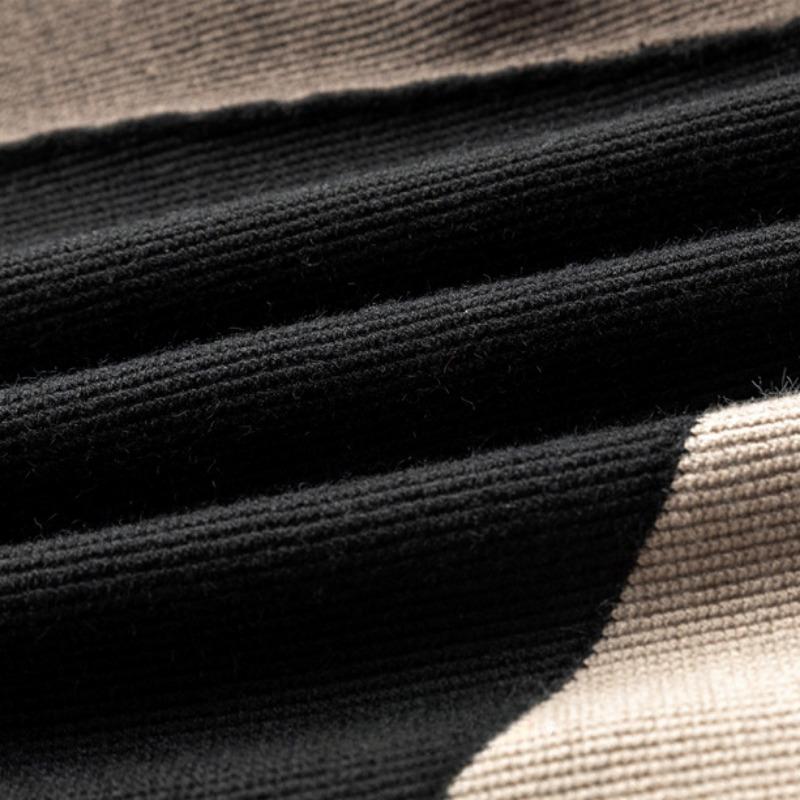 Herren-Pullover, Herbst und Winter, neuer lockerer, lässiger Trend, Farbblockierung, Rundhals-Oberteile, vielseitige, faule Strickwaren für Herren