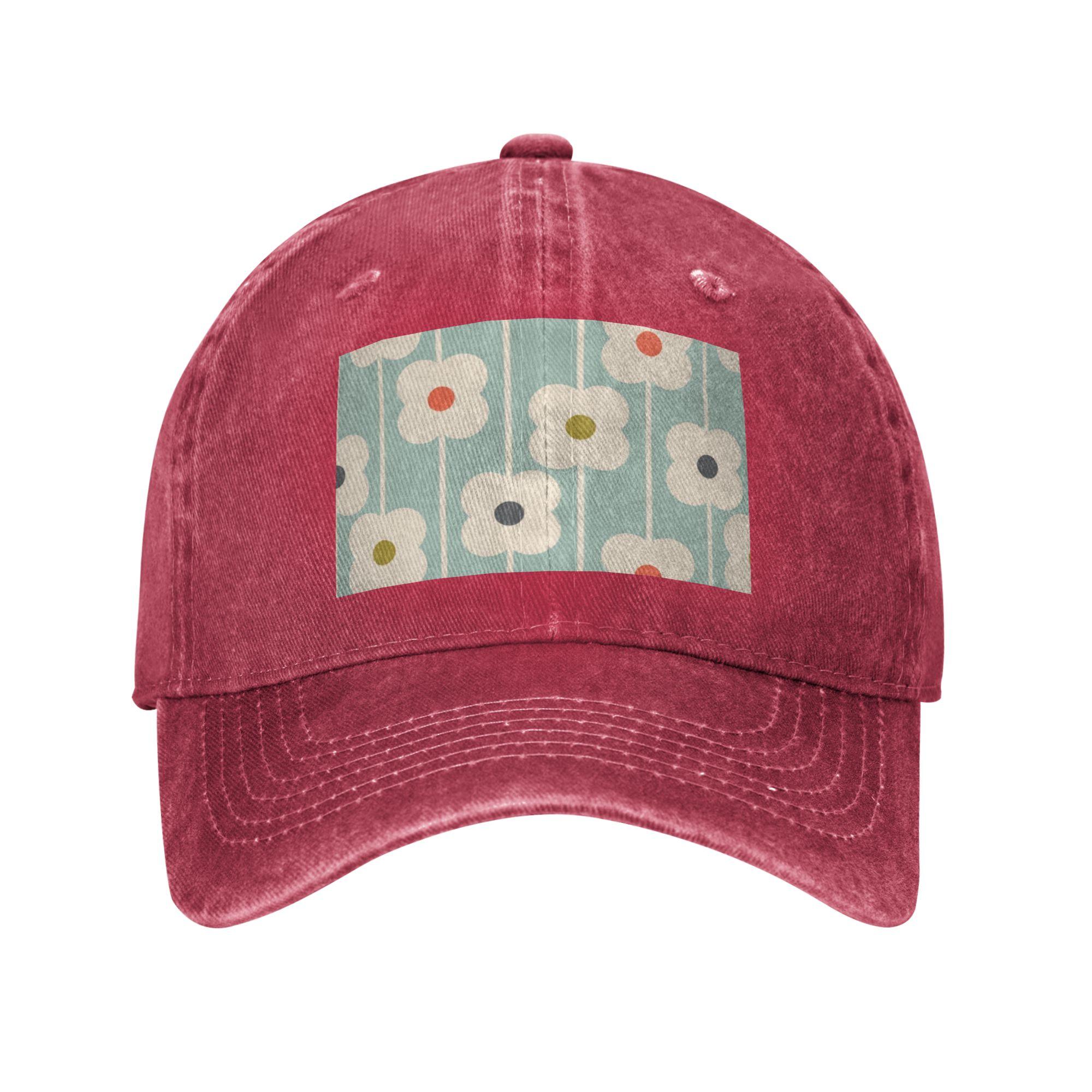 

orla kiely multi stem Denim Fabric Cap Casual Baseball Caps Adjustable Hat Summer Unisex Baseball Hats One Size