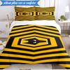 3PCS Wolves Team Emblem Printed Soft Bedding Set,Including 1pc Duvet Cover And 2pcs Pillowcases Perfect for Bedroom, Dormitory, Fan Gift