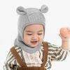Baby Strickmütze, Herbst Winter Baby Mädchen Jungen Kopfschutz Mützen Kappe Integrierter Ohrenschutz Mütze Warme Mütze Kappe