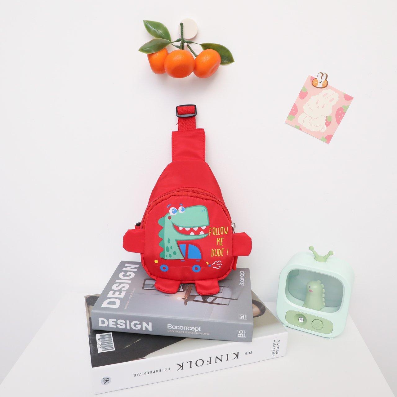 

Сумка Детская нейлоновая сумка-мессенджер Новая мультяшная милая машинка динозавр нагрудная сумка Модный универсальный мужской и женский рюкзак сокровищ красный