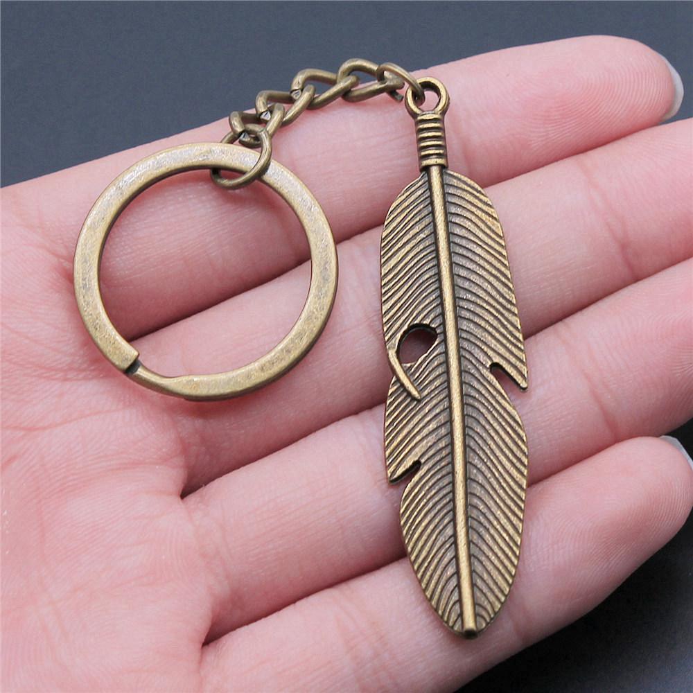 Angel Wings Feathers Heavenly Keychain for Girls Hot Sale Streetwear Bridesmaid Gift Retro Phone Charm