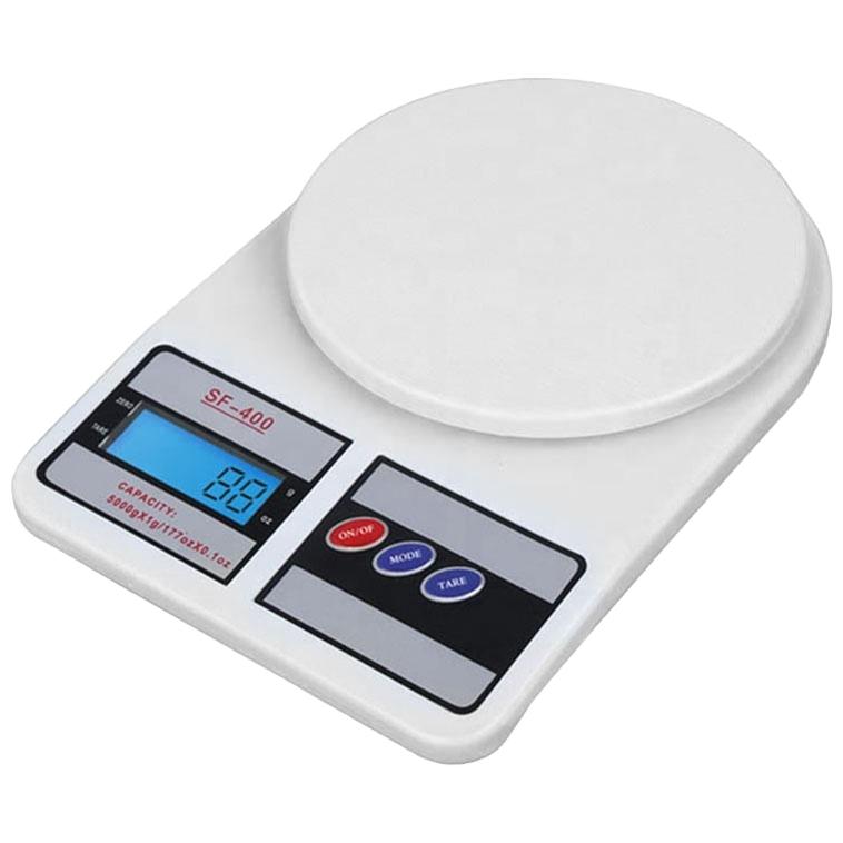 Electronic Scale Kitchen Digital Scale Hot Sale 10KG Customized Digital Display ABS Plastic Digital LCD with Lid (White,0.1 g&10KG&230x160x40mm) белый