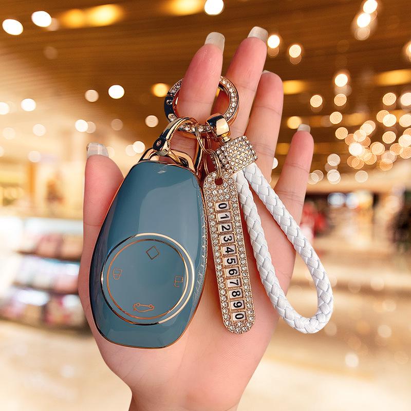 Leapmotor T03 Key Case for 2024 Model: C11, C01, C16, C10, B10 - High-end Car Interior Accessories for Women.