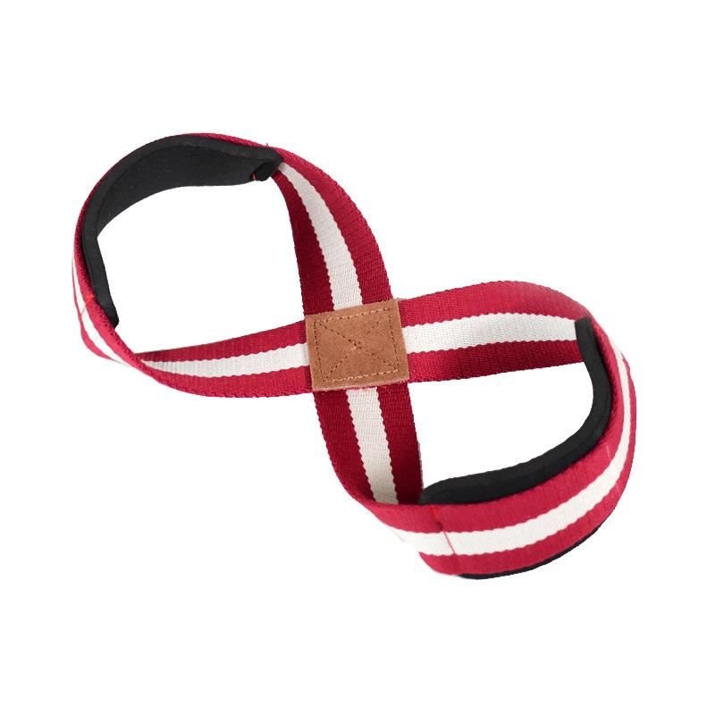 2026 Custom Logo Polyester Workout Padded Powerlifting Heavy Duty Gym Weightlifting Deadlift Figure 8 Lifting Straps