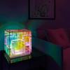 Modern Mood Lamp 3D Cube Table Lamp Acrylic Glass 3D Cube Visual Lighting for Bedroom Living Room Coffee Shop Decor