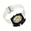 Skeleton Automatic Mechanical Watch for Men Casual Transparent Case Waterproof Luminous Wrist Watch Silicone Strap