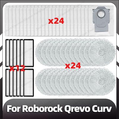 Kompatibilní pro Roborock Qrevo Curv Náhradní HEPA filtr Mopovací podložka Sáčky na prach Náhradní díly Příslušenství