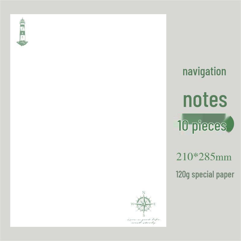 A4 Retro European Love Letter Paper Set: Thick Lined Stationery, 10 Sheets