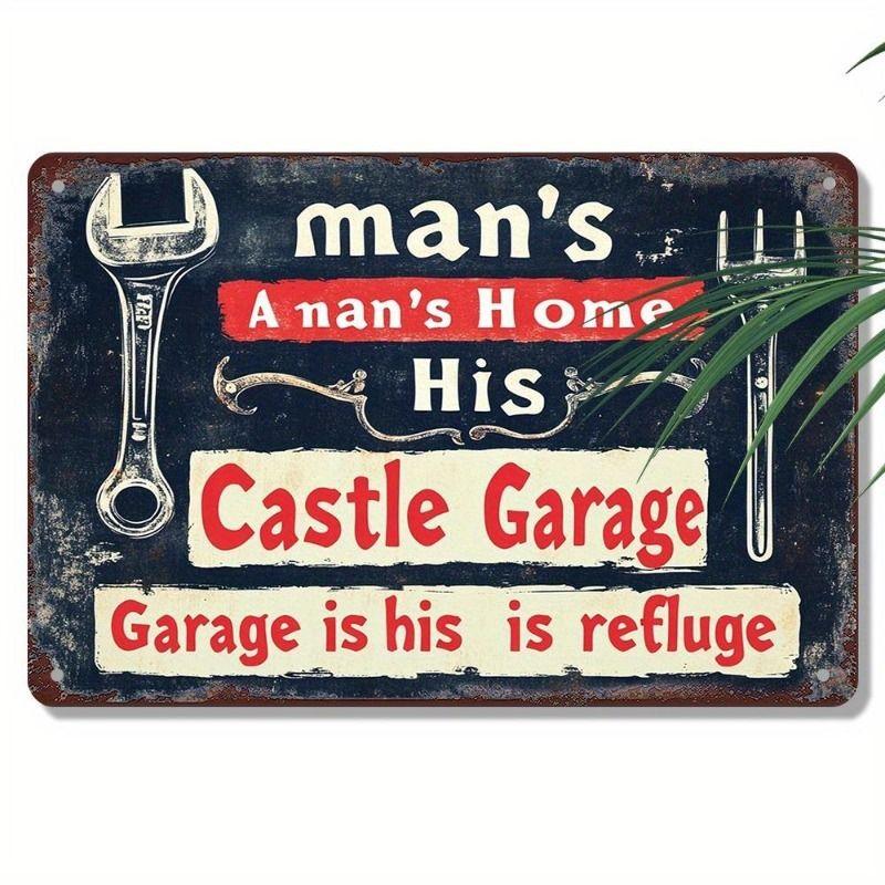 Vintage Garden Tools Metal Painting for Balcony Garage & Garden Decor