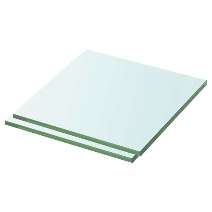 VidaXL Panneaux d'étagère 2 pcs Verre Transparent 30 x 25 cm