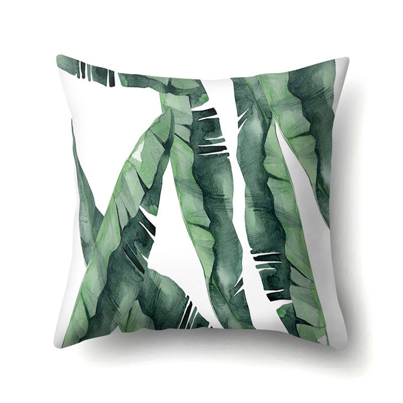 Polyester Pillowcase Nordic Plant Ins Style Flower Print Peach Leather Velvet Pillowcase