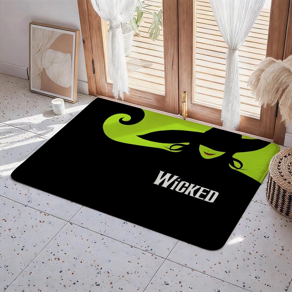 Movie W Wicked Floor Mat Eco  Flannel Doormat Non Slip Odorless Indoor Floor Rug Soft Short Plush Home Mat
