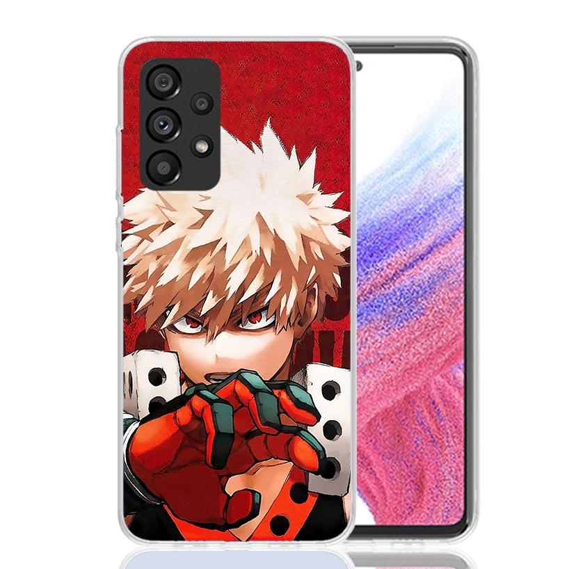 Bakugou Katsuki MHA My Hero Phone Case For Samsung Galaxy A52 A42 A32 A22 A12 A02S A72 A51 A41 A31 A21S A50S A71 A40 A30S A10S A